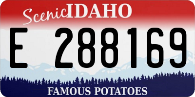 ID license plate E288169
