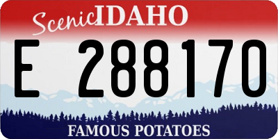 ID license plate E288170