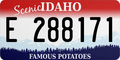 ID license plate E288171