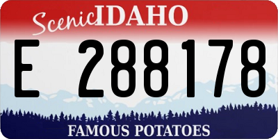 ID license plate E288178