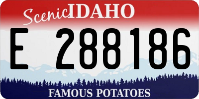 ID license plate E288186