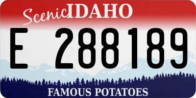 ID license plate E288189