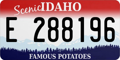 ID license plate E288196
