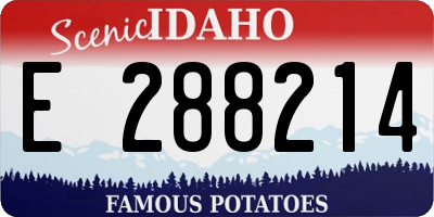 ID license plate E288214