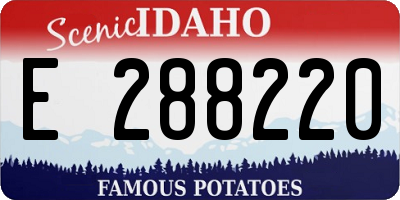 ID license plate E288220