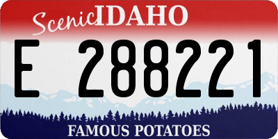 ID license plate E288221