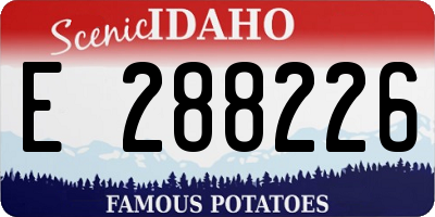 ID license plate E288226