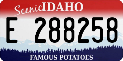 ID license plate E288258