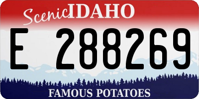 ID license plate E288269