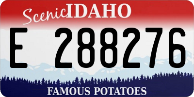 ID license plate E288276