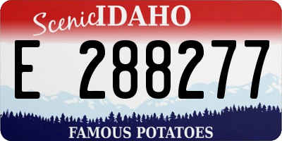 ID license plate E288277