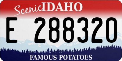 ID license plate E288320