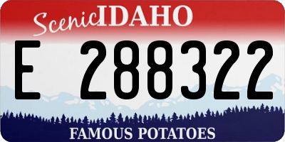 ID license plate E288322