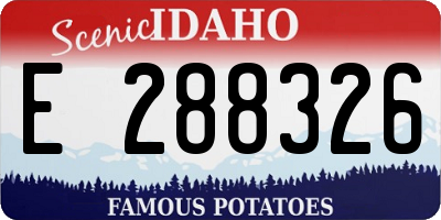 ID license plate E288326