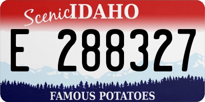 ID license plate E288327
