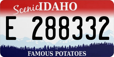 ID license plate E288332