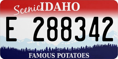 ID license plate E288342