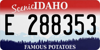 ID license plate E288353
