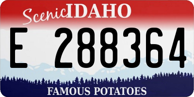 ID license plate E288364