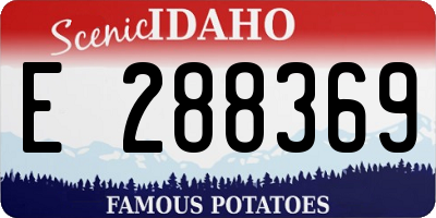 ID license plate E288369