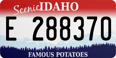 ID license plate E288370