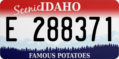 ID license plate E288371