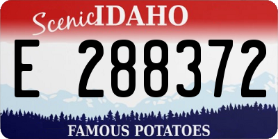ID license plate E288372