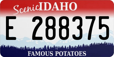ID license plate E288375
