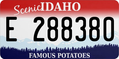 ID license plate E288380