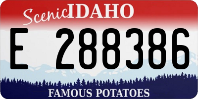 ID license plate E288386
