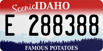 ID license plate E288388