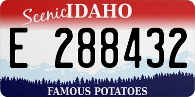 ID license plate E288432