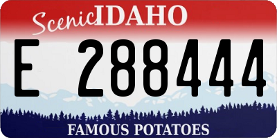 ID license plate E288444