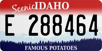 ID license plate E288464