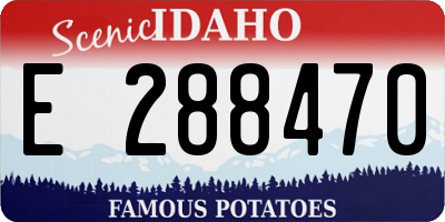 ID license plate E288470