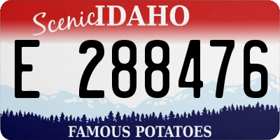 ID license plate E288476