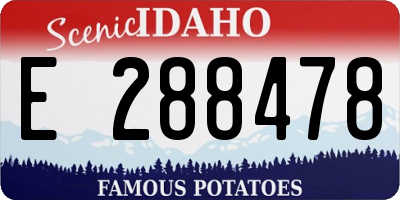 ID license plate E288478