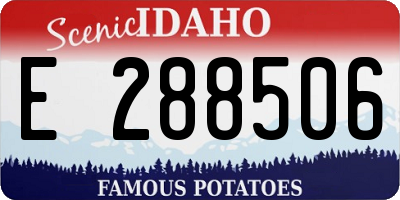 ID license plate E288506