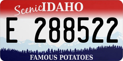 ID license plate E288522