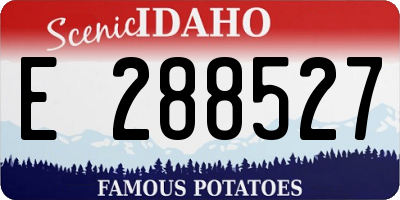 ID license plate E288527