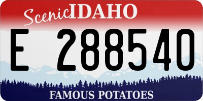 ID license plate E288540