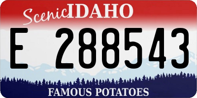 ID license plate E288543