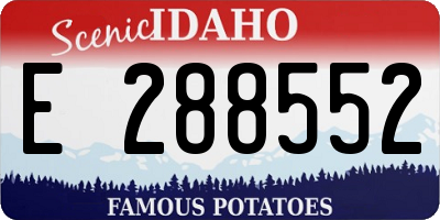 ID license plate E288552