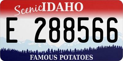 ID license plate E288566