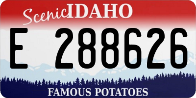 ID license plate E288626