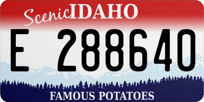 ID license plate E288640