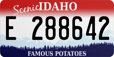 ID license plate E288642