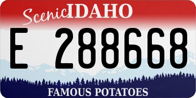 ID license plate E288668