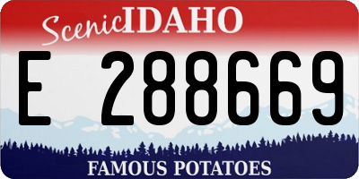 ID license plate E288669