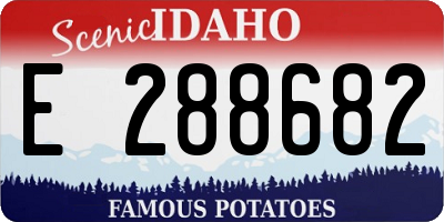 ID license plate E288682